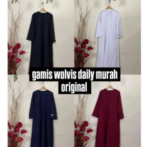 GAMIS SYARIFAH WOLFIS POLOS PREMIUM DAILY 6 WARNA ALL SIZE ORIGINAL SALE!!
