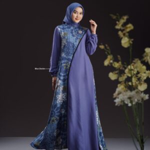 [BUNDLE] NADHEERA KALILA-DRESS-BLUEDENIM-#L + KEKE INAYA RUBY SCARF MAROON