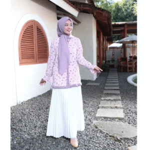 [Bundling Serasi] KALASIRIS FREESIA BLOUSE LILAC #S + NIBRAS BESTIESERIES-7A-LILAC-#M - Lilac Lover Set: 2in1 Paket Cantik