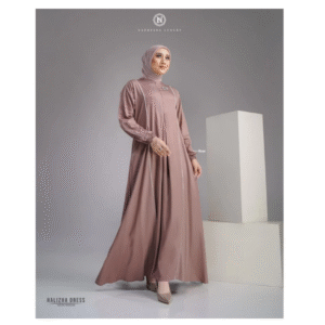 [Bundling Couple] NADHEERA HALIZHA-DRESS-ROSE-#M + SEPLY KASEO 172 GLAZE CORAL #M - Paket Serasi: Gamis & Koko Dewasa