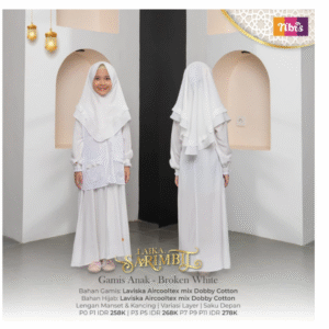 [Bundling Gamis] ETIHCA LADIVA-KIDS-05-WISHFULLGREY-#6 + NIBRAS LAIKA GAMIS ANAK BROKEN WHITE #P7 (0) - Paket Spesial 2in1 Gamis Anak