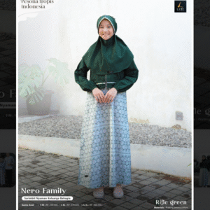 [Bundling Gamis] LUBI GA-NERO-RIFLEGREEN-#L(SALE) + LUBI GA-UNITY-BLACK-#L(SALE) - Paket Spesial 2in1 Gamis Anak