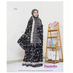[Random] ABIKA MUKENA-DANIELLA-HITAM + SEPLY NATURE 06 MINI - Paket Ibadah Wanita: Mukena Cantik + Sajadah Nyaman