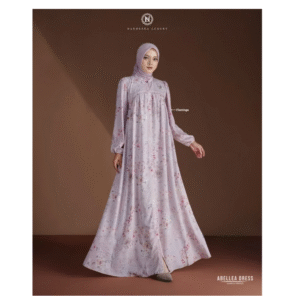 [Bundling Couple] NADHEERA ABELLEA-DRESS-BAMBOO-#XXL + ALWA HIJAB ZANITHA DAD SHORT DEEP SALMON #S - Paket Serasi: Gamis & Koko Dewasa